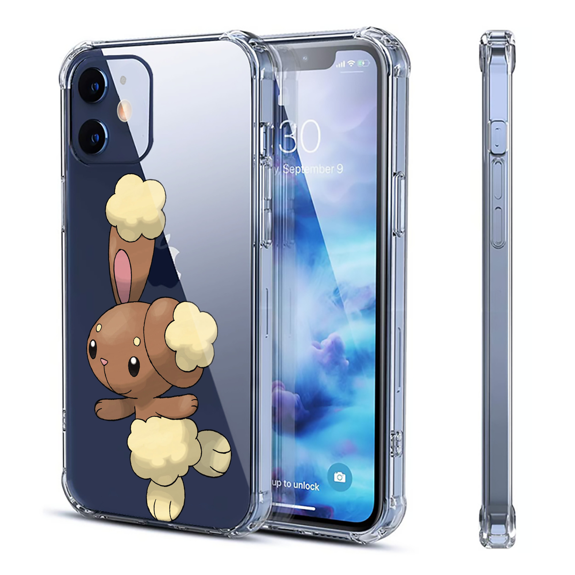 （画像用） ポケットモンスター Pokémon 【iPhone 12シリーズ対応】透明スマホケース（クリアソフトケース）